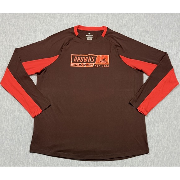 Fanatics Other - Fanatics Cleveland Browns Shirt Mens XXL Brown Orange Est 1946 NFL Long Sleeve